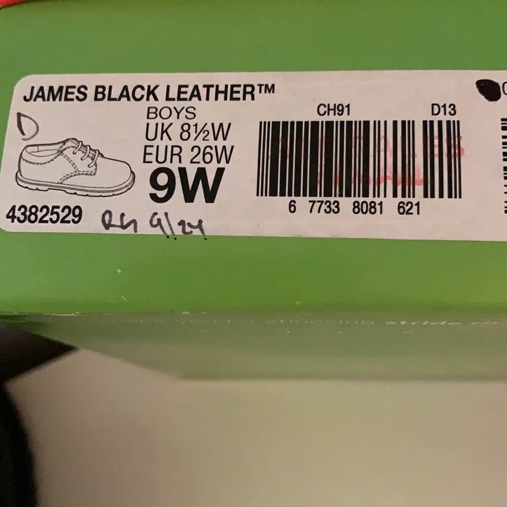 Black Leather Boys Shoes - Picture 5 of 5